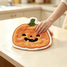 3/5 Buah Handuk Tangan Berbentuk Halloween, Handuk Gantung Bulu Karang Berdaya Serap Tinggi, Cocok untuk Kamar Mandi dan Dapur - MultiWarna - View 5