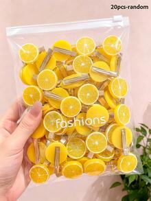 10/20pcs/Set Lemon Shaped Hair Clips, Cute Hair Accessories - Suitable For Girls And Women, Perfect For Daily Wear, Travel, Dates, Back To School Season - Multicolor - View 9