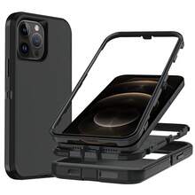 Military-Grade 3-In-1 Shockproof Phone Case, Heavy Duty Anti-Fall Anti-Slip Multi-Layer Protective Waterproof Scratch-Resistant Full-Body Protective Cover, Universal Phone Case, Practical Daily/Chinese New Year Gift - Black - View 66