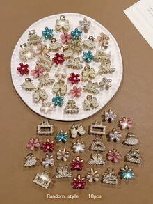 10pcs Random Style Colorful Daily Hair Claw Clips For Loose Hair Decoration - Multicolor - View 7