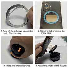 New Vacuum Magnetic Nano Adhesive Phone Holder, Portable Travel Car Mount, Foldable Adjustable Angle 360° Dual-Sided Suction, Compatible With Phones And Tablets, Support Stand, Mother's Day Holiday Gift - Multiple Styles - View 7