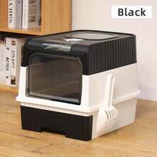 Enclosed Cat Litter Box With Front Door And Top Exit, Drawer Design And Scoop, Odor Control And Leak-Proof, Provides Spacious Indoor Space For Cats - Extra Large - View 8