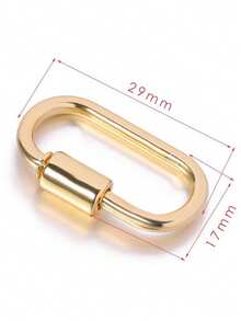 1pc Gold Screw Lock Keychain, Minimalist Style Gold Key Chain Clip, Unisex Carabiner Key Ring For Backpack, Car, School, Gothic Y2K - Multiple Styles - View 16