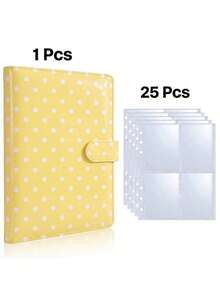 1 Set Album Foto A5 dengan 25 Lembar Kartu Foto 4 Slot, Pengikat 6 Ring, Sampul Kulit PU, Album Koleksi yang Cocok untuk Penggunaan di Rumah dan Kantor, Sempurna untuk Mengatur Foto Keluarga - MultiWarna - View 20
