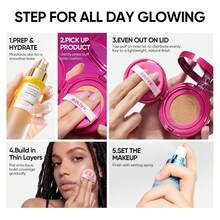 SKINTIFIC Cover Glow Perfect Cushion Foundation - Natural Luminous Finish, Medium To High Coverage, Moisturizing Peptide Complex, Lightweight Formula Suitable For Dry And Combination Skin - 10N Natural Espresso - View 11