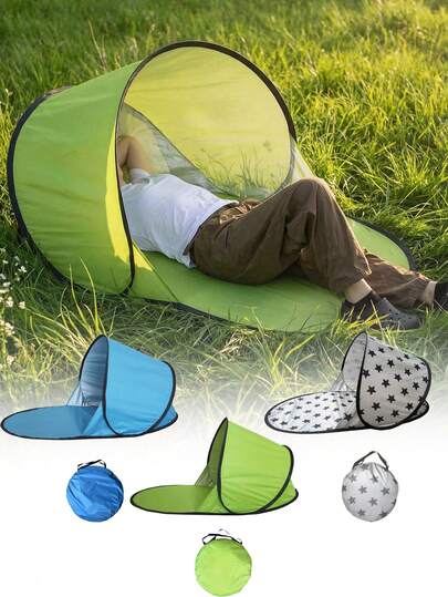 Quick-Open Beach Tent Sunshade Canopy, Lightweight Beach Pavilion, Outdoor Adventure Sun Shelter, Fast Setup, Family Beach Essential, Music Festival Camping Gear, Backyard Sunshade, Sports Event Sun Protection, Emergency Sun Protection