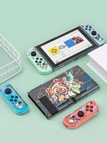 GeekShare Funda protectora con estampado lindo para consola Switch, carcasa resistente a arañazos y a prueba de golpes para consola de juegos - Ver 3