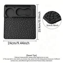 Concentrated Coffee Tamper Mat, Professional Silicone Barista Workstation, With Tool Slot, Suitable For Portafilter, Heat-Resistant Coffee Tamper Mat, For Countertop Protection - Multicolor - View 3