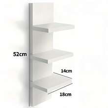 Estantería de pared minimalista de 3/5 capas delgada (material PVC), estante de almacenamiento de pared, estantería de pared, estante de almacenamiento acrílico montado en la pared, estante flotante montado en la pared, estante de almacenamiento multifuncional para exhibición de figuras de anime, estante flotante de almacenamiento de pared, estantería para plantas - Multicolor - Ver 13