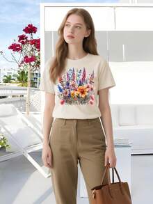 Women T-Shirts - N米色 - 查看 2