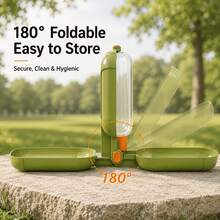1pc Portable Dog Water Bottle With Bowl, Leak-Proof Pet Travel Drinking Water Dispenser, Suitable For Dogs And Puppies, Lightweight Outdoor Water Bottle, Perfect For Walking, Hiking, Camping And Travel, Convenient Hydration Accessory For Small And Medium Dogs - Multicolor - View 4