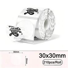 50mm/30mm Round Thermal Label Paper Transparent/White Self-Adhesive Paper Waterproof, Oil-Proof, Scratch-Resistant, Tear-Proof, Compatible With M110/M150/P50/M221 - Round - View 11