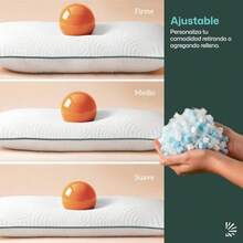 Dreamlab Almohada Pillow Almohada Corporal, Funda de Bambú, Altura Ajustable, Memory Foam y Microfibras Dormir de Lado o Embarazo Hipoalergénica, Certificaciones Tamaño Body 45cm x 135cm - Blanco - Ver 5