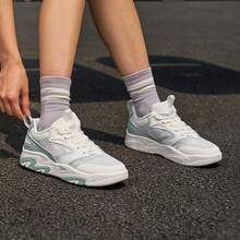 XTEP New Women's Versatile Lightweight Breathable Mesh Outdoor Casual Sneakers - White/Grey-green - View 2