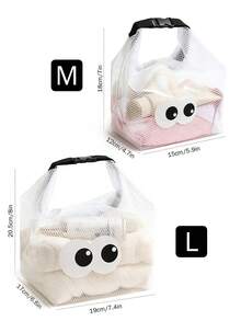 Cute Animal Pattern EVA Waterproof Beach Bag, Jelly Transparent Hollow Tote Bag, Large Capacity Pool Bag With Adjustable Shoulder Strap, Quick-Drying Bath/SPA Bag, Can Store Swimsuit, Towel, Sunscreen, Goggles, Phone, Flip-Flops, Cosmetics And Snacks - White - View 14