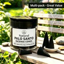 36pcs Sacred Wood Incense Cones, Made With Traditional Handmade Method And White Musk, Rich Fragrance, Long-Lasting Scent, Can Deodorize And Refresh Air, Suitable For Home Bedroom, Living Room, Bathroom, Kitchen, Office, Tea Room, Also Suitable For Holiday Gifts - 36pcs Palo Santo - View 4