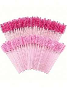 Juego de 100/50/1 pieza de cepillos para pestañas rosa, se usa para separar pestañas, peinar cejas, aplicar sombra de ojos y cuidado de extensiones de pestañas, herramienta de maquillaje ligera, adecuada para salón, viajes y uso diario, accesorio esencial de viaje, decoración de Halloween - Varios estilos - Ver 1