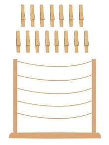 1 Set Vintage Wooden Photo Rack With Clips, Perfect For Family Photos; Ideal For Bedroom Bedside Table Or Desktop Decorations To Store Family Memories. - Wood Color - View 6