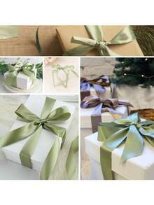 Sage Green Satin Ribbon 1 Inch X 20 Yards, Solid Fabric Sage Green Ribbon For Gift Wrapping, Bow Making, Wreaths, Bridal Bouquets, Floral, Sewing Crafts, Weddings, Baby Showers And Handmade Decor - Mint Green - View 4