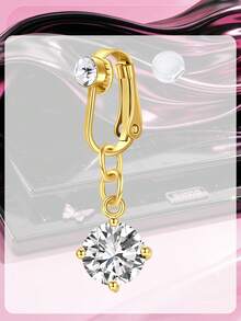 Y2K Butterfly Heart Fake Belly Ring For Women,Faux Belly Piercing Jewelry Fake Belly Button Piercing Clip On Belly Button Rings Non Piercing Jewelry - Fake Belly Ring - View 14