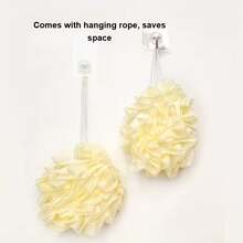 3pcs Bath Sponges With Hooks, Soap Dispensing Bath Balls, Exfoliating Shower Sponges With Built-In Soap Dispenser, No Shedding Fast Lathering Body Scrub, Dual-Use Shower Bath Tools - A - View 9