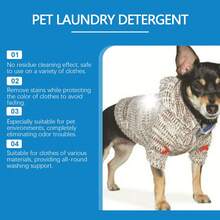 YEGBONG 100g Pet Laundry Detergent Powder, Powerful Stain Removal, Fresh Scent, Gentle Formula, Easy Rinse No Residue, Odor Removal Deodorizing Deep Cleaning Stain Removal Pet Laundry Detergent Powder, Effectively Eliminates Urine And Pet Odors, Restores Freshness To Clothes, Deep Cleans Cat And Dog Beds, Blankets And Clothing - 100g - View 5