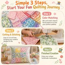 50pcs Set, Exquisite Floral Fabric Bundle, Includes 50 Different Colors And Patterns, Pre-Cut Multi-Purpose Fabric, Suitable For Sewing, DIY Crafts, Doll Making, Quilting, Embroidery, Bedding And More, Ideal Choice For Sewing Enthusiasts, 12.7*12.7cm - Variant - View 4