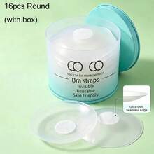 2/6/10/12/18入隱形透明乳貼 女用超薄可重複使用矽膠乳貼 適用露背洋裝與運動內衣胸墊 附收納盒 - 彩色 - 查看 7