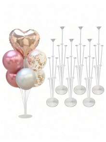 1 Set 7-Head 27.56 Inch Self-Adhesive Balloon Stand Kit - Adjustable Center Decor Pole, Suitable For Weddings, Birthdays, Housewarmings, Bachelor Parties - No Electricity Required, Multi-Functional Event Decoration - Balloon Support - View 3