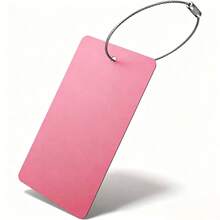 1pc Customizable Engraved Luggage Tag - Personalized Name/Address Travel Bag Label With Metal Ring - Colorful Portable Luggage Identification Tag Suitable For Handbag - Multicolor - View 13