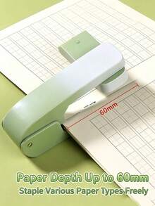 1pc Minimalist 360° Rotating Stapler, Innovative Book Binding Tool, Gradient Color Desktop Accessory For Students, Minimalist Paper Binding Clip, Modern Document Organizer Making Tool, Stationery, Daily Practical - Multiple Styles - View 7