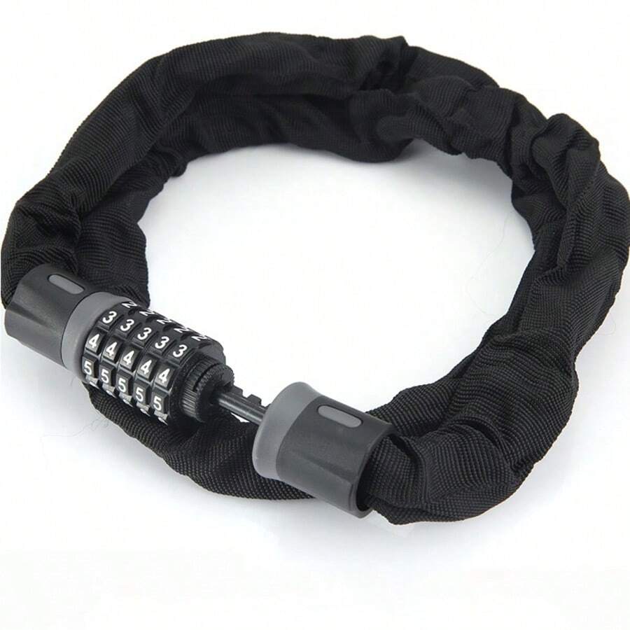 1pc 90cm Bicycle Chain Lock 5-Digit Combination Lock Anti-Theft Lock Extended Thickened Lock Electric Combination Chain Lock Cycling Gear Multi-Function Security Lock Outdoor Cycling Anti-Theft Security Lock - Multicolor - View 1