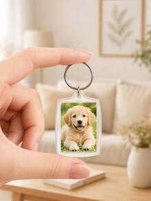 1/3/5Pcs Personalized Photo Keychain, Custom Picture Keyring, Perfect Father's Day Gift For Dad, Family Memorial Keepsake For Birthday & Anniversary. - Multicolor - View 5