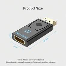 VENTION DisplayPort To HDMI Adapter 4K@30Hz, DP Male To HDMI Female Video Converter, Gold-Plated Plug & Play Adapter For Laptop, Monitor, HDTV, Large Screen - View 9
