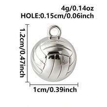 1pc/2pcs Cute Exquisite 304 Stainless Steel Vacuum Electroplated Long-Lasting Color Retention 3D Geometric Spherical Pendant Charms, Tooth, Lollipop, Peanut, Puppy And More, Suitable For Bag Decoration, Handmade DIY Jewelry Making Necklace Bracelet Earring Accessories - Picture - View 47