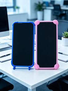 1 pezzo Custodia per telefono in silicone universale e flessibile con molla, guscio protettivo multifunzionale con protezione antiurto e anti-caduta, adatto per uso quotidiano e attività di camminata, perfetto come regalo per il Giorno del Lavoro, la Festa dell'Insegnante, la Pasqua e il Ritorno a Scuola per gli amici - Multicolore - Visualizzare 4