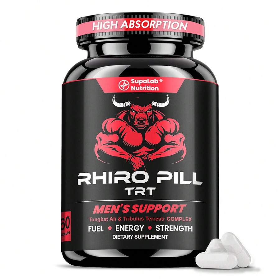 MEGNETA Cápsulas para Hombres - con Tongkat Ali, Ginseng Panax y Tribulus Terrestris, 60 cápsulas - Una botella-prueba exclusiva - Ver 1