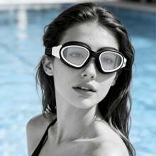 Professional Anti-Fog Swimming Goggles 3-Piece Set, Goggles + Nose Clip + Ear Plugs, Unisex - Adjustable Silicone, Waterproof, PC Material, Suitable For Swimming Pool And Beach Use - Multicolor - View 3
