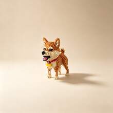 920Pcs Pet Themed Micro Mini Blocks Bag, DIY 3D Animal Puzzle Toy, Realistic Cute Design, Shiba Inu, Schnauzer, Chow Chow, Doberman & Golden Retriever, Premium ABS, Boost Spatial Imagination, Desk Decor, Birthday Festival Collectible Gift - Multicolor(Bag) - View 5