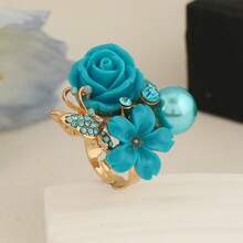 1pc French Vintage Rose Flower Ring, Premium Velvet Gift Box, Unique Design Women's Ring, Birthday Gift For Girlfriend - 11410 Rose - View 12