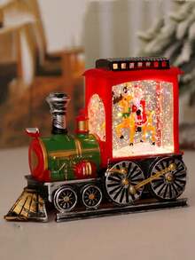 1pc Christmas Train Decorative Light With LED Candle Effect, Desktop Ornament For Christmas Home And Party Atmosphere - Multicolor - View 14