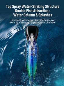 KINGDOM Topwater Popper Fishing Lure 95/110/130mm Floating Spraying Bubble Hard Bait Long Cast Noise Rattle For Seabass Snakehead Big Predator Saltwater Freshwater Fishing Tackle - Multicolor - View 4