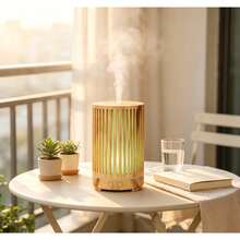Vaporizador Umidificador Difusor Ar Purificador 7cor Led Ultrassônico yx-126 - Marrom Claro - Visão 4