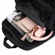 Nike Brasilia Logo 24L Fabric Backpack Medium Unisex Black - Black - View 5