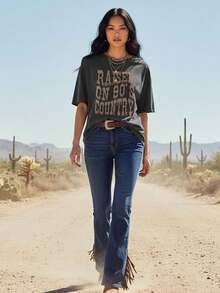 Women T-Shirts - 深灰色 - 查看 2
