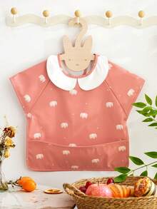 1件幼兒PU無袖餵食圍兜，易清洗防水幼兒圍裙 - 彩色 - 查看 8