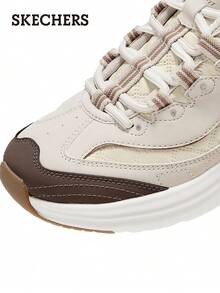 Skechers 斯凱奇 D'LITES系列復古拼接老爹鞋熊貓鞋運動休閒鞋 - 白色/棕色 - 查看 6