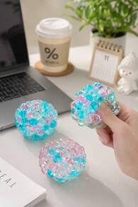 Brick Sensory Ball, Suitable For Children And Adults, Slow Rebound Ball Sensory Toy, Helps Regulate Emotions And Improve Attention, Creative Handmade Ball Squeeze Soft Toy, Sensory Stress Relief Toy, Squeeze Sensory Toy - Multicolor - View 4