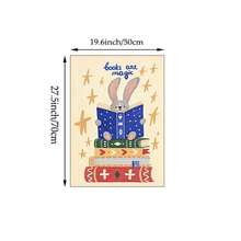 1件「Books Are Magic」可愛兔子帆布海報牆飾，勵志閱讀繪畫，兒童房/遊戲室裝飾，無框/有框/木製掛飾 - 彩色 - 查看 12