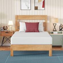 | 5 Inch Twin Mattress| Medium Firm| Gel Memory Foam Mattress| White| Bed In A Box, CertiPUR-US Certified| Pressure Relief, Cooling Ventilated Foam| Washable Removable Cover PRRK - White - View 2